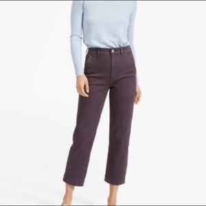 Everlane straight leg crop shadow purple